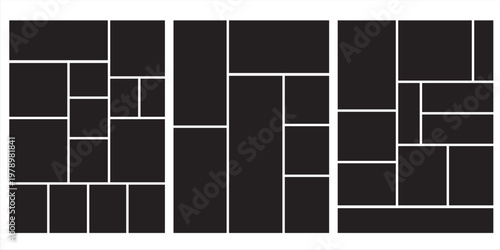 Schilderij op canvas Image collage layout template