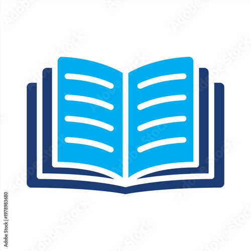 Transparency icon. Opened book icon. Icon symbol for transparency, openness, clarity, honesty, disclosure, information, communication, knowledge, documentation, book. Vector illustration