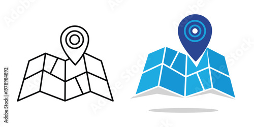 Journey's Guide: A stylized map featuring a pin, ready to guide you on your journey. 