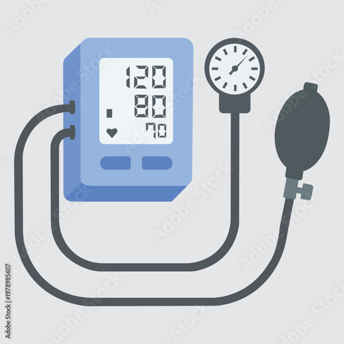 Digital Blood Pressure Monitor: a digital blood pressure monitor, meticulously displays health vitals for precision and convenience. A visual exploration of modern health assessment