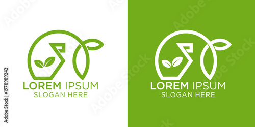 Eco-friendly businesses logo and brands, conveying a sense of nature and sustainability with a minimalist approach
