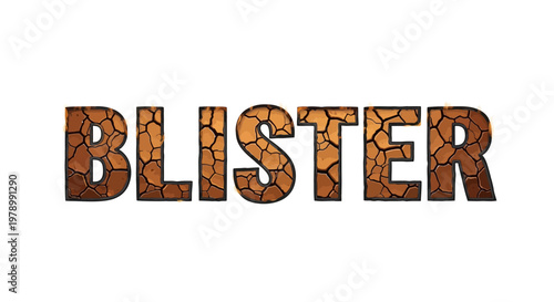 Blister Text Effect - Cracked Earth Texture