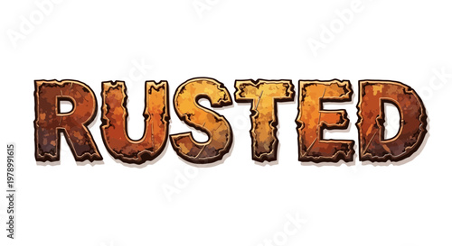 Rusted Word Text Effect
