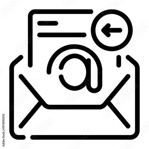 left arrow line icon