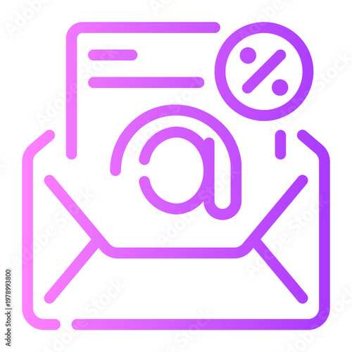 percent gradient icon