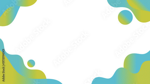 シンプルで使いやすい緑の流体抽象素材