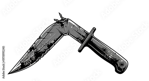 Broken Combat Knife