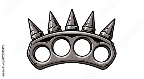 Spiked Brass Knuckles with Sharp Points