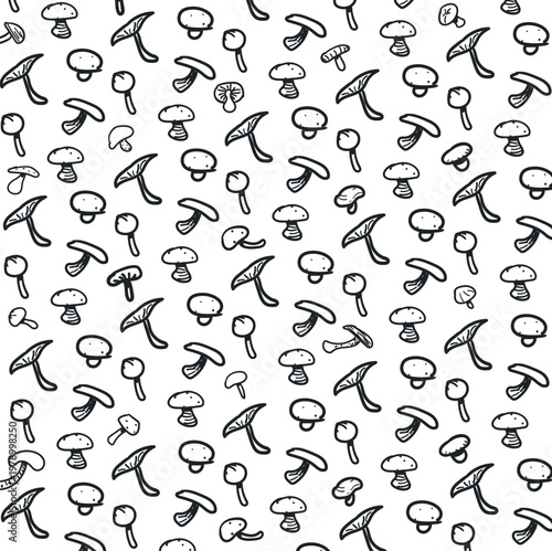 There is a cluster of different cartoon mushrooms on the screen.