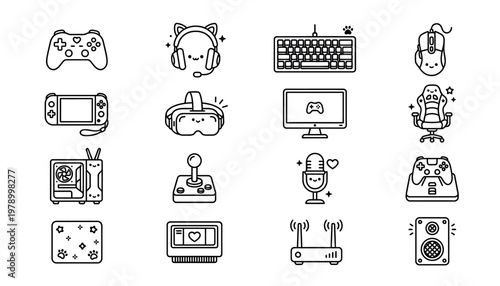 Collection of various computer and gaming icons.