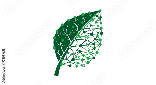 Digital Transformation Concept with Leaf Shape