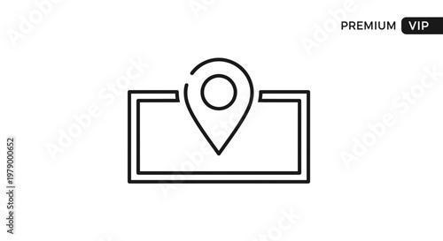 Location Pin on Map Icon, Navigation and GPS Symbol, Travel and Destination Concept