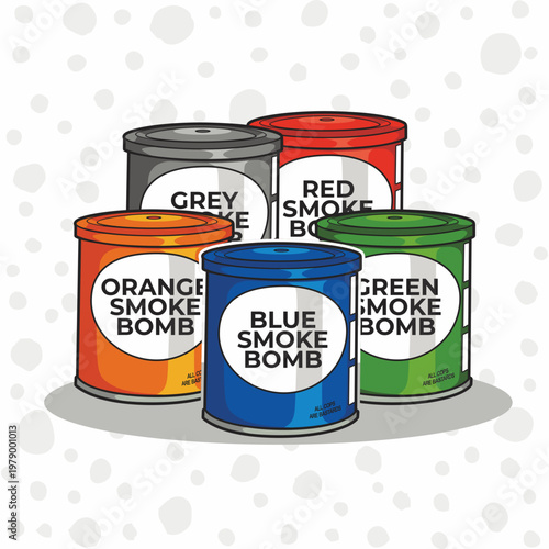 vector illustration of a smoke bomb ultras casual hooligan football fans vector logo sticker design