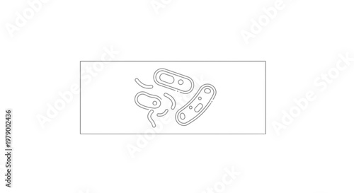 Microscopic Bacteria Cells Illustration: Rods and Spirals