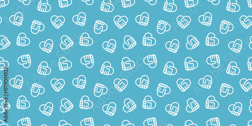 握手のアイコンのシームレスな背景画像。（A seamless background image of a handshake icon.）
