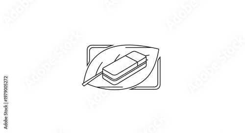 Eco-friendly technology concept: USB drive on a leaf, representing green tech and sustainability