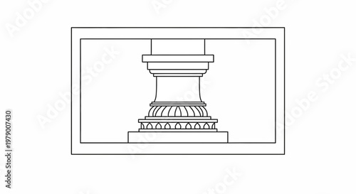 Ancient Column Base Detail, Architectural Element, Stone Carving, Historic Monument