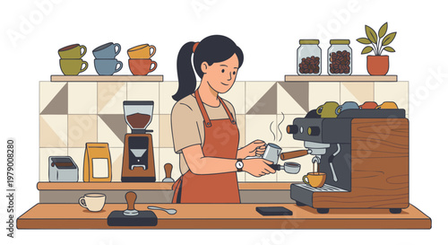 Barista Making Coffee