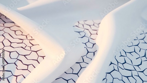 White Fabric Sport Clothing Football Jersey Air Mesh Texture Background