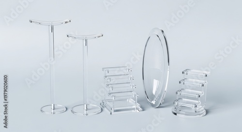 Modern architectural model of a futuristic multi-level urban complex