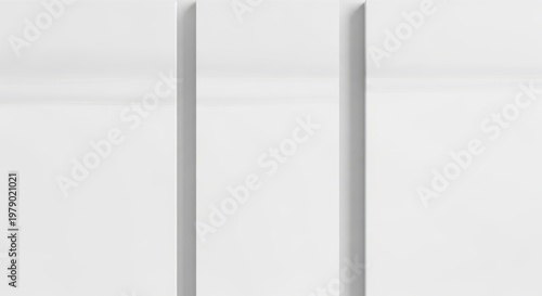 Modern interior wall with vertical white paneling and soft lighting