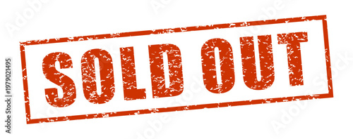 Sold Out Sign Word Text Rubber Stamp Grunge Effect Vector Illustration