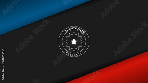 juneteenth background with logo for banner backdrop