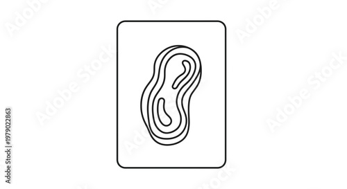 Raw Steak Icon Outline Vector Illustration - Minimalist Food Graphic