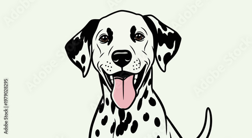 Happy Dalmatian Dog Portrait
