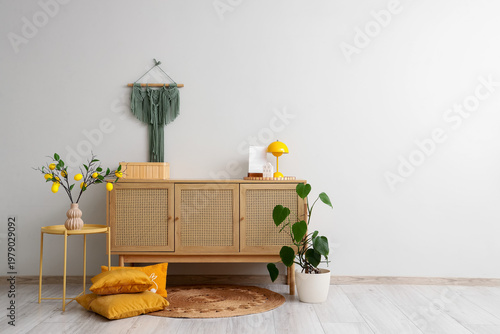 Interior of stylish room wi...