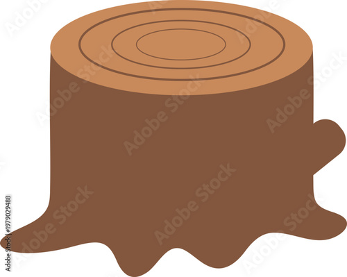 심플한 잘린 통나무