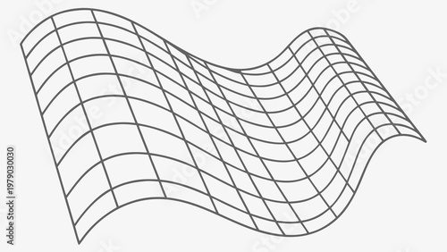 Abstract architectural background featuring a blue vector building design with 3D line patterns and wave shapes for a modern business technology wallpaper