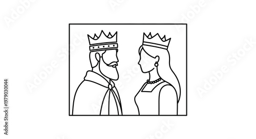 King and Queen Silhouette Icon