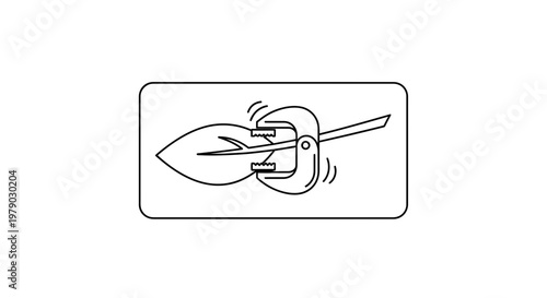 Leaf being squeezed by a clamp, environmental pressure concept