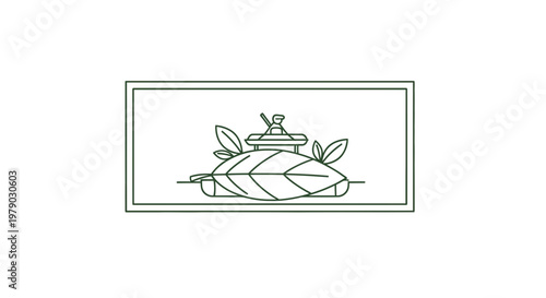 Healthy Food Wrapped in Leaves, Steamed Dish, Culinary Art, Organic Meal Presentation