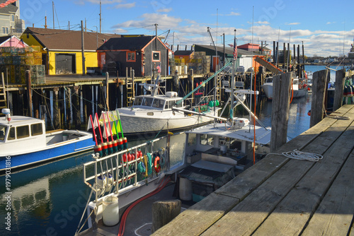 Photography Widgery Wharf in Portland Maine, USA
