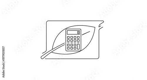 Eco Finance Concept: Calculator on Leaf, Green Business, Sustainable Economy