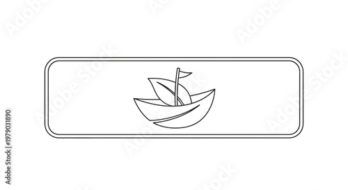 Eco-friendly boat with leaf sail, environmental concept, clean energy symbol