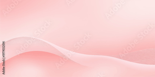 A soft pink abstract wallpaper featuring flowing silk waves and satin curves in a light vector illustration design with a motion pattern backdrop