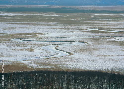冬の釧路湿原（北海道・鶴居村）
