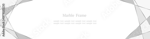 シンプルで上品なグレーの宝石フレーム ワイドWebバナー背景