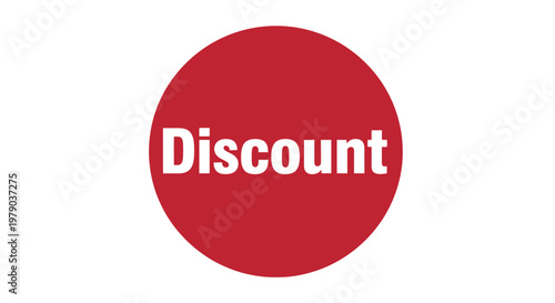 Red Discount Sign Label Icon Symbol.