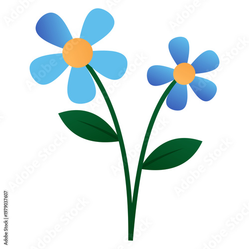 Elegant Gradient Flowers