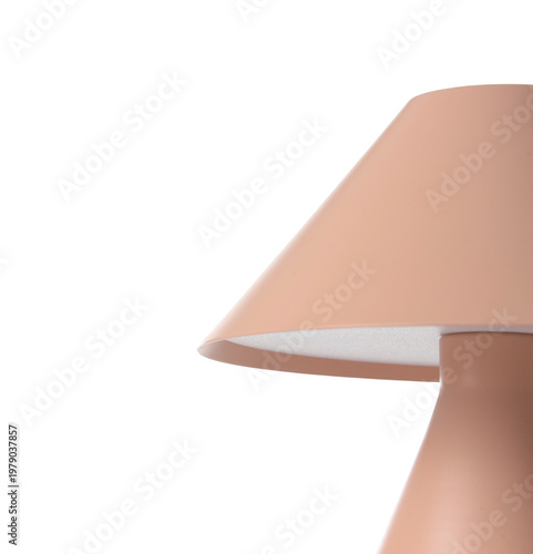 Beige table lamp on white b...