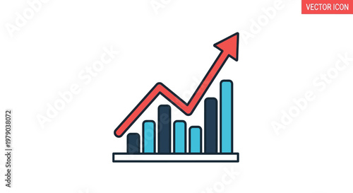 Increasing business graph chart growth.