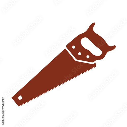 A hand saw tool is depicted against a white background.