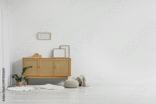 Interior of light room with...