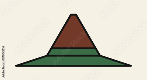 A simple illustration of a witch hat.