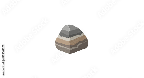 A 3D illustration of layered geological formation.