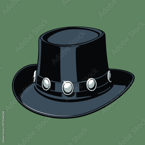 Vector image of a legendary hat owned by a famous guitarist
